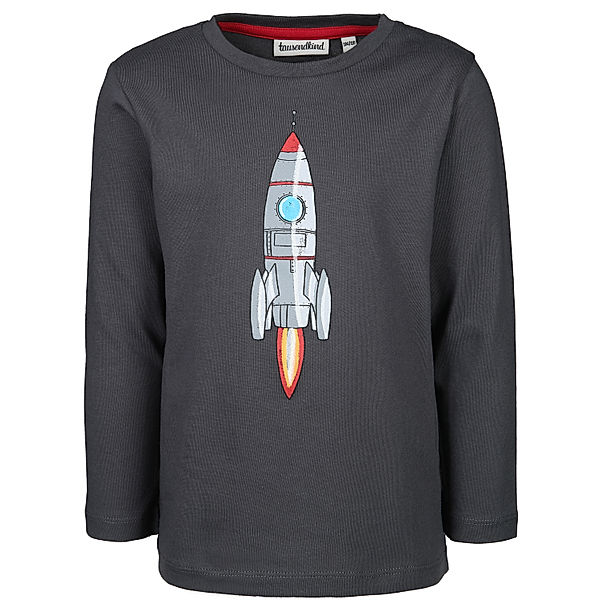 tausendkind collection Langarmshirt RAKETE in dunkelgrau