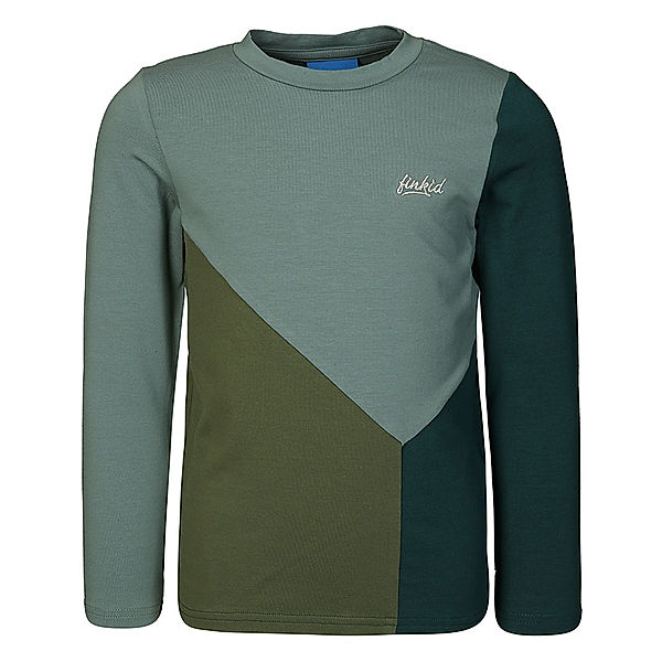 finkid Langarmshirt RANNIKKO in bronze green/trellis