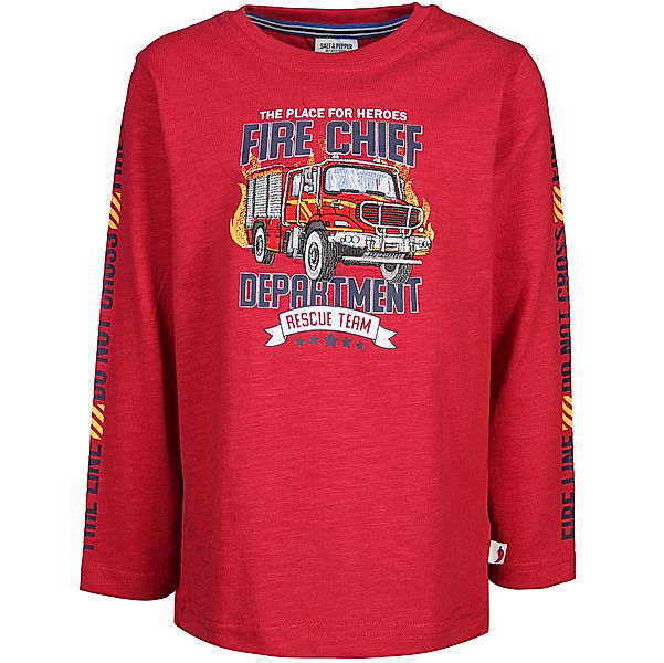 Salt & Pepper Langarmshirt RESCUE TEAM in red