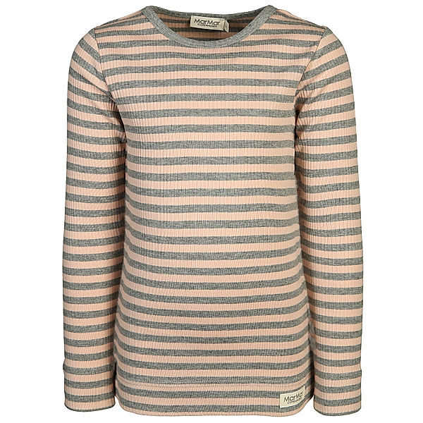 MarMar Copenhagen Langarmshirt RIB STRIPE in rose/grey melange