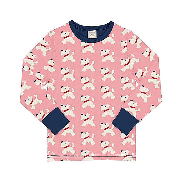 Maxomorra Langarmshirt SCOTTIE in rosa