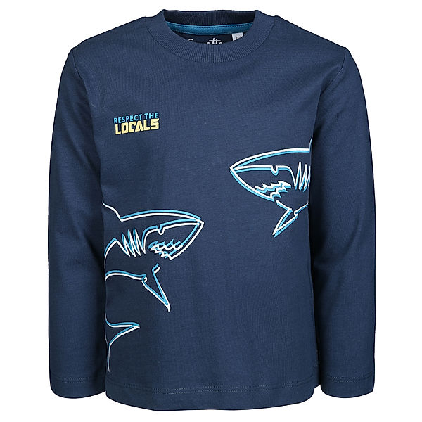 Sanetta Langarmshirt SHARK LOCALS in blue air