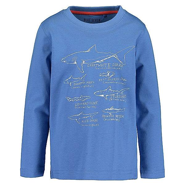 BLUE SEVEN Langarmshirt SHARKTASTIC in blau