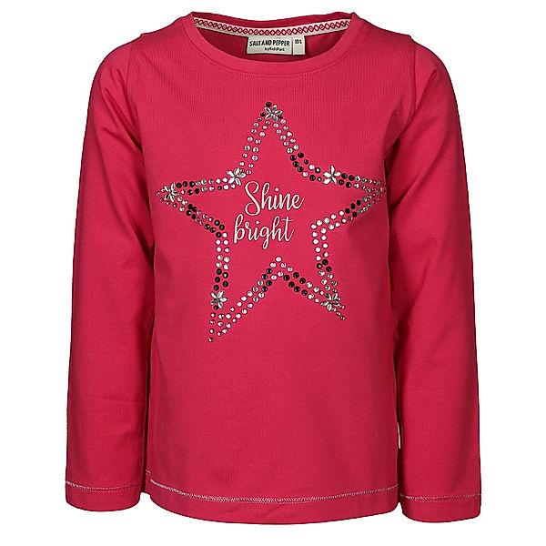 Salt & Pepper Langarmshirt SHINE BRIGHT in raspberry pink