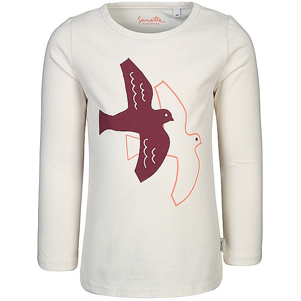 Sanetta Langarmshirt SINGLE DOVE  in weiß