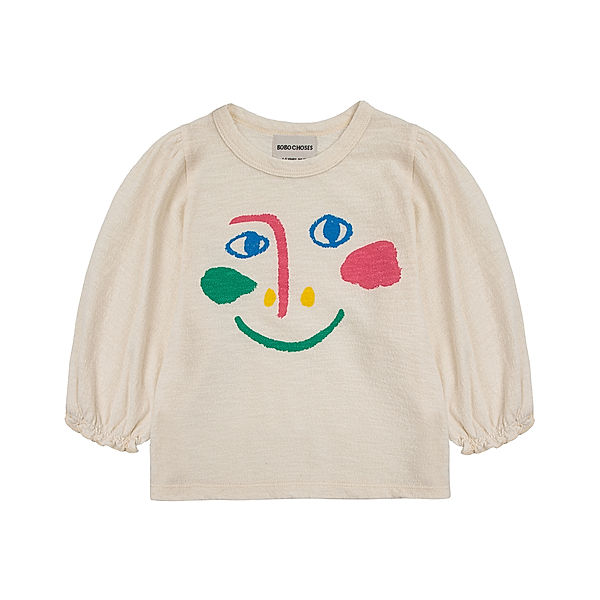 Bobo Choses Langarmshirt SMILING MASK in offwhite