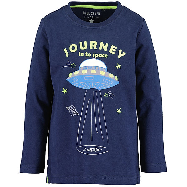 BLUE SEVEN Langarmshirt SPACE JOURNEY in ultramarin