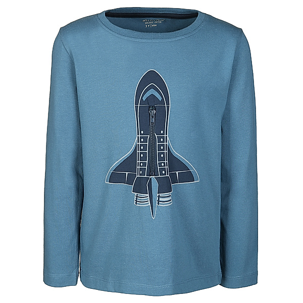 Minymo Langarmshirt SPACE SHUTTLE in real teal