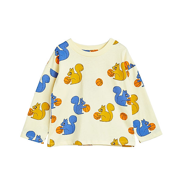 mini rodini Langarmshirt SQUIRREL AOP in yellow