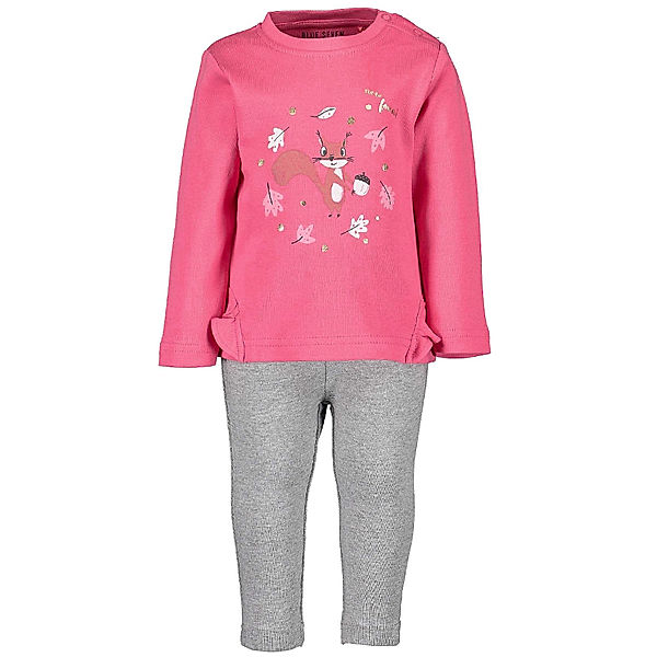 BLUE SEVEN Langarmshirt SQUIRREL – GOLDEN DOT mit Leggings in azalee