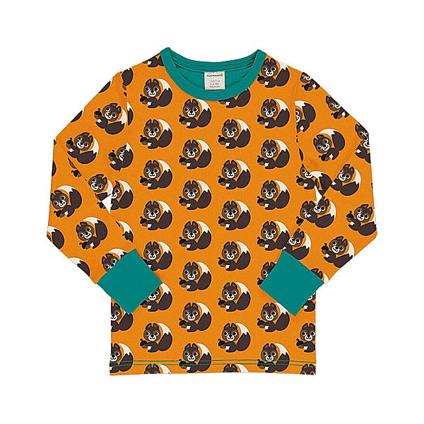 Maxomorra Langarmshirt SQUIRREL in orange