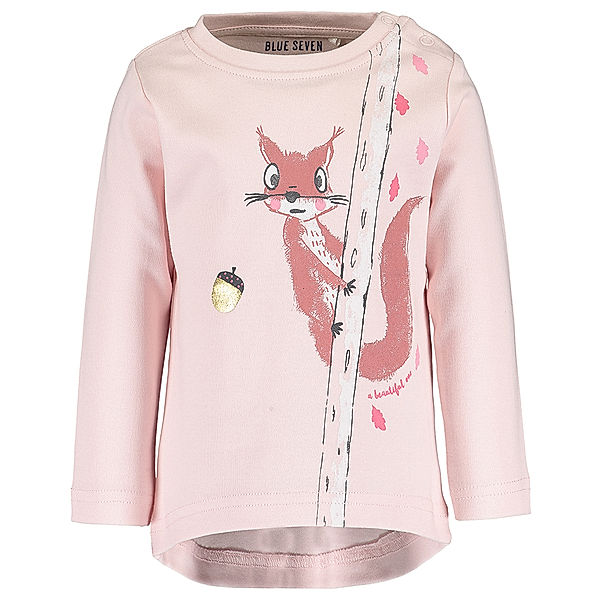 BLUE SEVEN Langarmshirt SQUIRREL – TREE in rosa