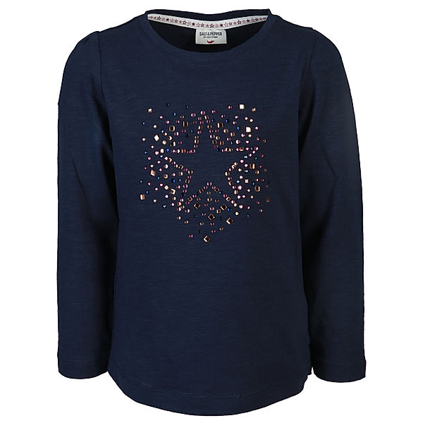 Salt & Pepper Langarmshirt STAR STUDS in navy