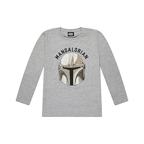 Langarmshirt STAR WARS - BOBA FETT in grey melange