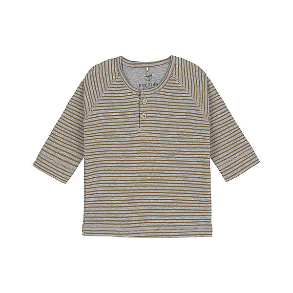 LÄSSIG Langarmshirt STRIPED in grey melange