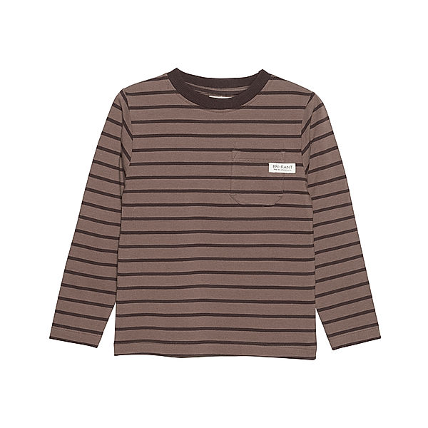 EN FANT Langarmshirt STRIPES in chocolate chip