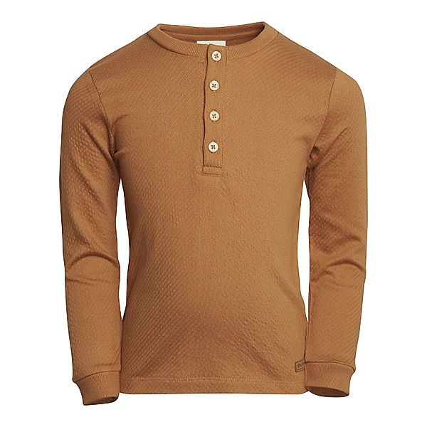 EN FANT Langarmshirt STRUCTURE in tobacco brown