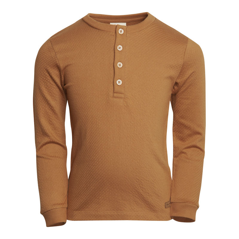 Langarmshirt STRUCTURE in tobacco brown