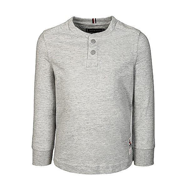 TOMMY HILFIGER Langarmshirt STUCTURED HENLEY in mid grey