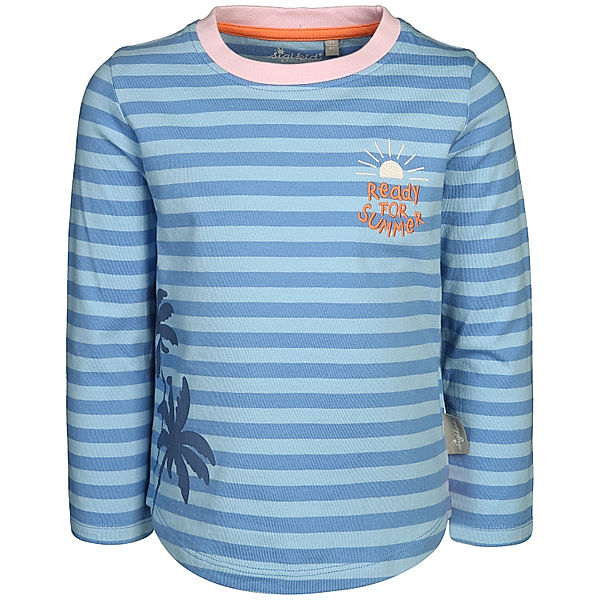 sigikid Langarmshirt SUMMER gestreift in blau