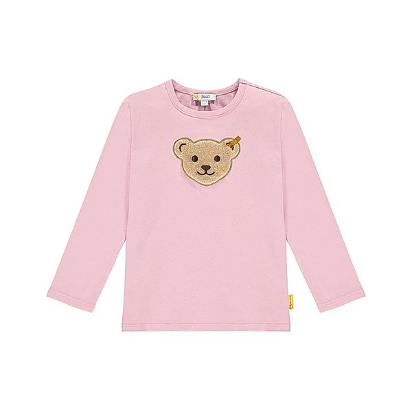 Steiff Langarmshirt SWEET HEART – BASIC mit Quietsche in pink nectar