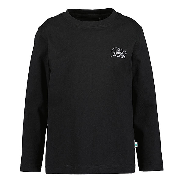 BLUE SEVEN Langarmshirt T-REX CREW in schwarz