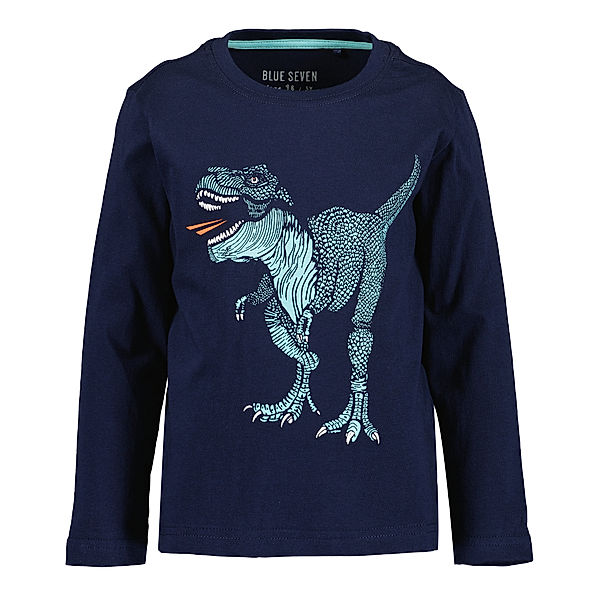 BLUE SEVEN Langarmshirt T-REX ROAR in ultramarin