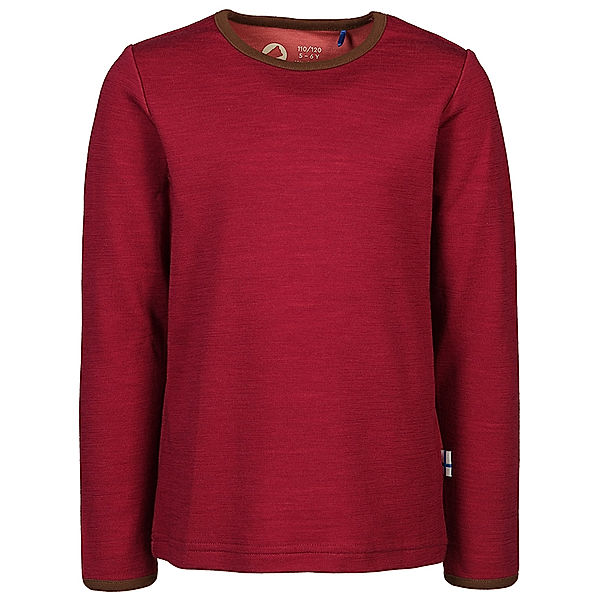 finkid Langarmshirt TAAMO WOOL in beet red/cocoa