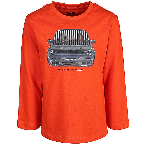 Mayoral Langarmshirt THE CITY in orangerot