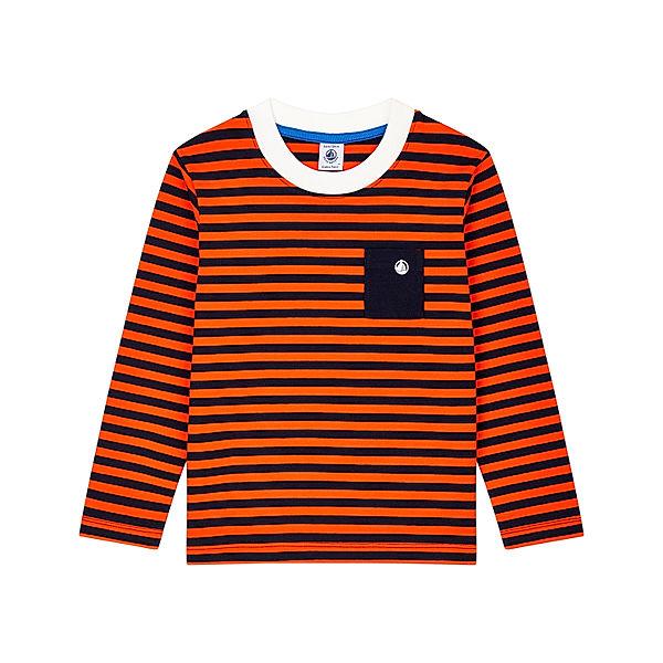 Petit Bateau Langarmshirt TOWNA in smoking/carotte