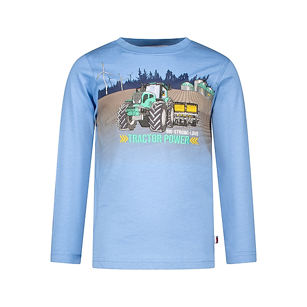 SALT AND PEPPER Langarmshirt TRACTOR POWER in clear blu