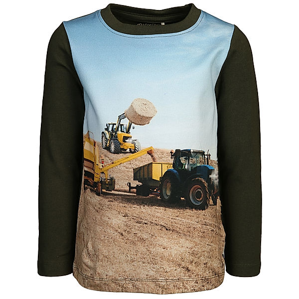 Minymo Langarmshirt TRAKTOR in forest night