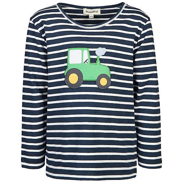 tausendkind collection Langarmshirt TRAKTOR TOBI gestreift in dunkelblau