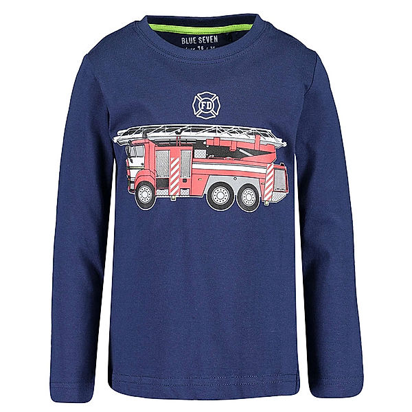 BLUE SEVEN Langarmshirt VEHICLES – FIRE SERVICE in dunkelblau