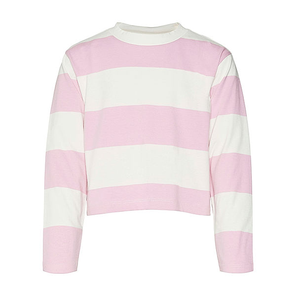 VERO MODA GIRL Langarmshirt VMONELLA STRIPE CROPPED in pastel lavender