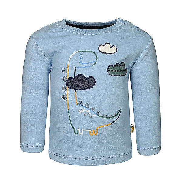 Salt & Pepper Langarmshirt WILD EMB DINO in dream blue