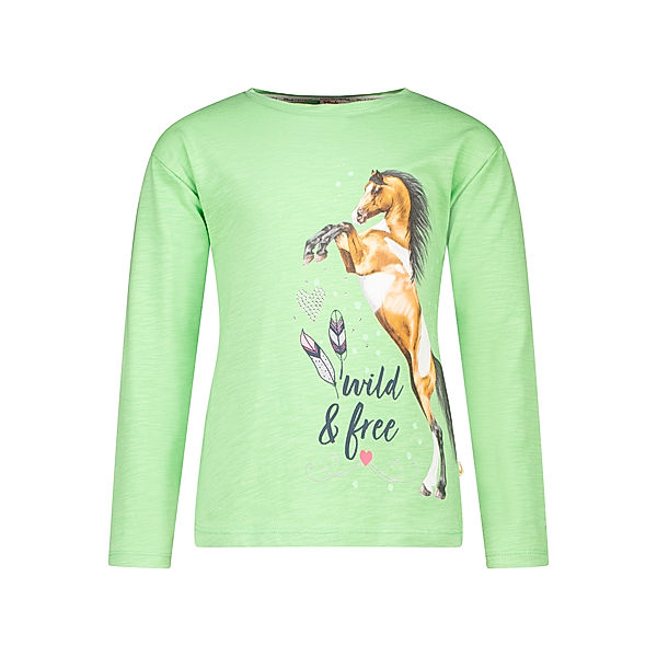 Salt & Pepper Langarmshirt WILD & FREE in apple green