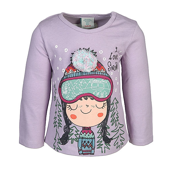 Boboli Langarmshirt WINTERTIME in malve