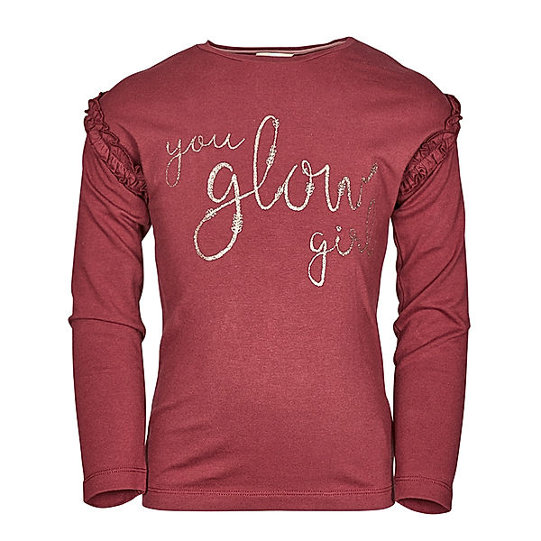 EN FANT Langarmshirt YOU GLOW GIRL in weinrot