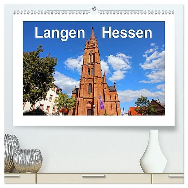 Langen - Hessen (hochwertiger Premium Wandkalender 2024 DIN A2 quer), Kunstdruck in Hochglanz, Sylvia schwarz