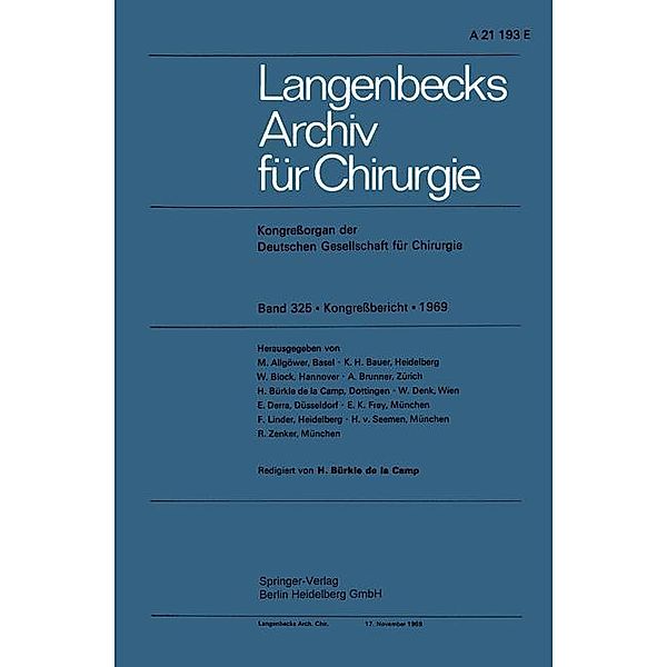 Langenbecks Archiv für Chirurgie, 2 Tle., H. Bürkle de la Camp