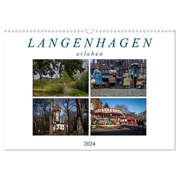 Langenhagen erleben (Wandkalender 2024 DIN A3 quer), CALVENDO Monatskalender, Schnellewelten