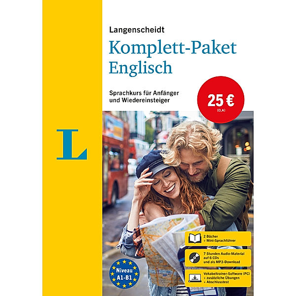 Langenscheidt Komplett-Paket Englisch, 2 Bücher, 6 Audio-CDs, MP3-Download