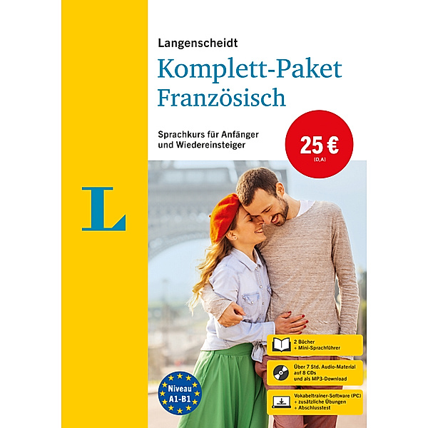 Langenscheidt Komplett-Paket Französisch, 2 Bücher, 8 Audio-CDs, MP3-Download