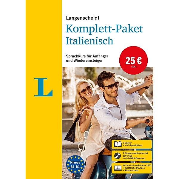 Langenscheidt Komplett-Paket Italienisch, 2 Bücher, 6 Audio-CDs, MP3-Download