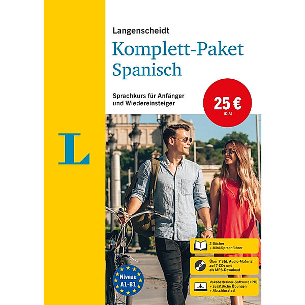 Langenscheidt Komplett-Paket Spanisch, 2 Bücher, 7 Audio-CDs, MP3-Download