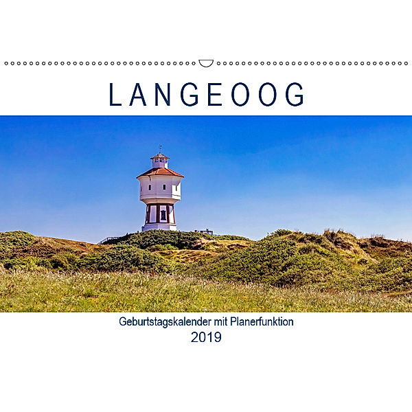 Langeoog Geburtstagskalender (Wandkalender 2019 DIN A2 quer), Andrea Dreegmeyer