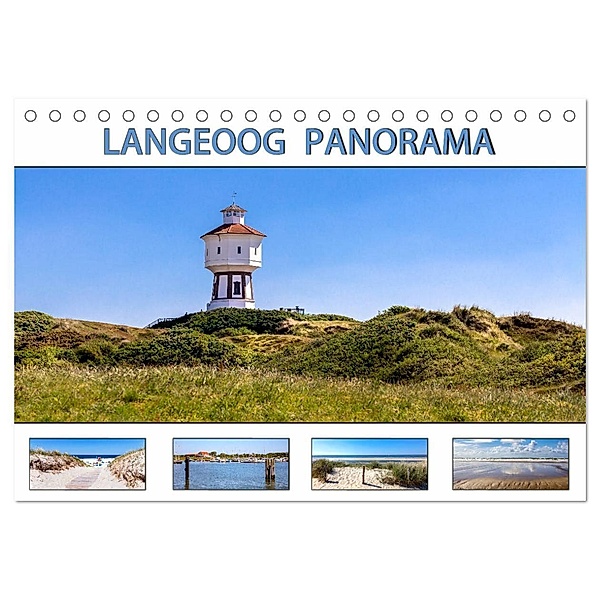 LANGEOOG PANORAMA (Tischkalender 2024 DIN A5 quer), CALVENDO Monatskalender, Andrea Dreegmeyer