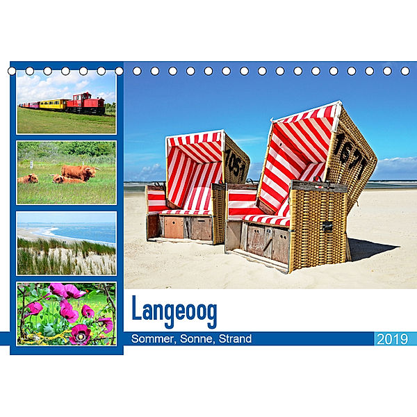 Langeoog - Sommer, Sonne, Strand (Tischkalender 2019 DIN A5 quer), Nina Schwarze