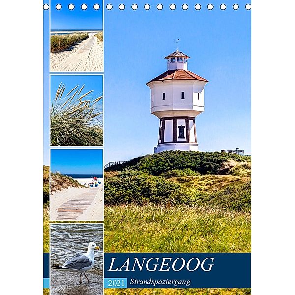 LANGEOOG Strandspaziergang (Tischkalender 2021 DIN A5 hoch), Andrea Dreegmeyer